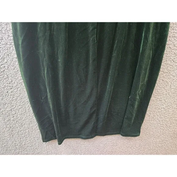 Lauren Ralph Lauren Pleated Velvet Cocktail Dress Women's 16 Green Zip  Closure - greenwatershopping.com